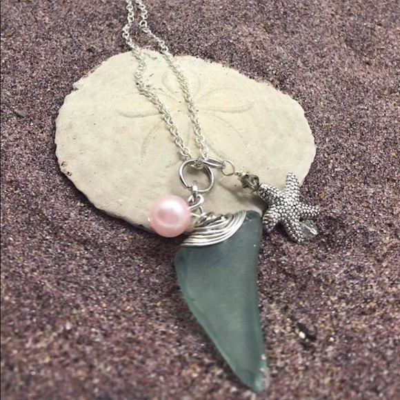 Authentic sea glass necklace - Picture 1 of 1